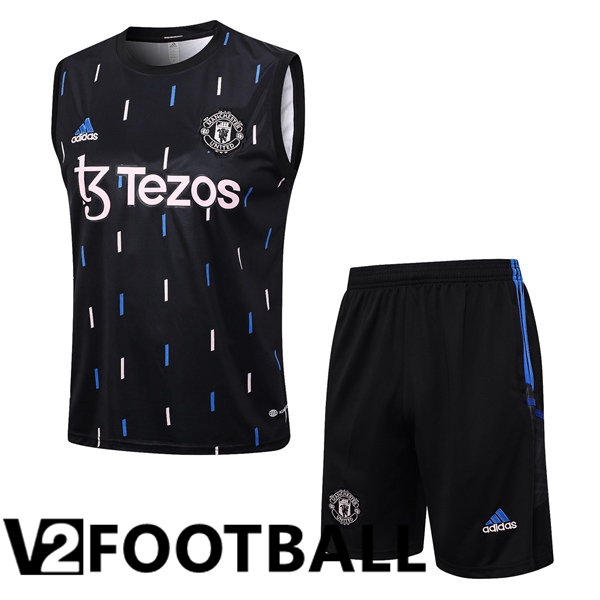 Manchester United Soccer Vest + Shorts Black 2023/2024