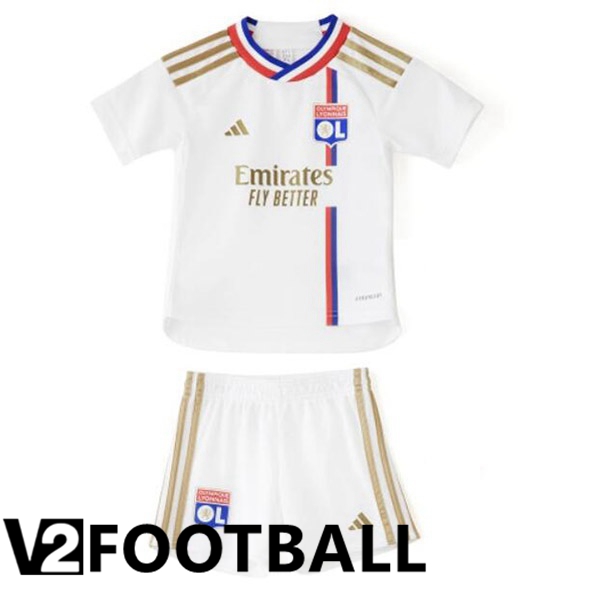 Lyon OL Kids Soccer Shirt Home White 2023/2024