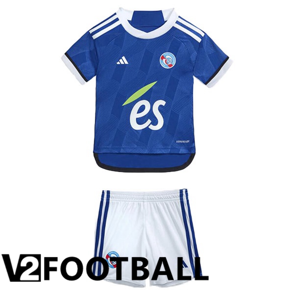 RC Strasbourg Alsace Kids Soccer Shirt Home Blue 2023/2024