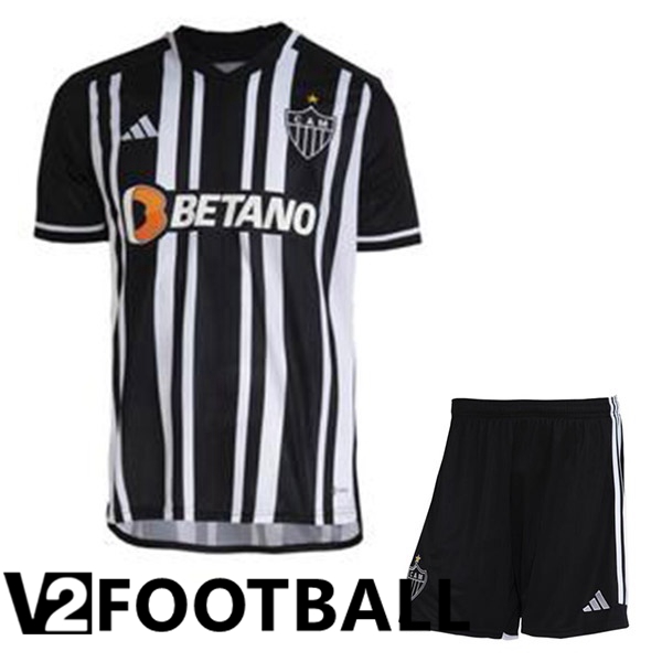 Atletico Mineiro Kids Soccer Shirt Home Black White 2023/2024