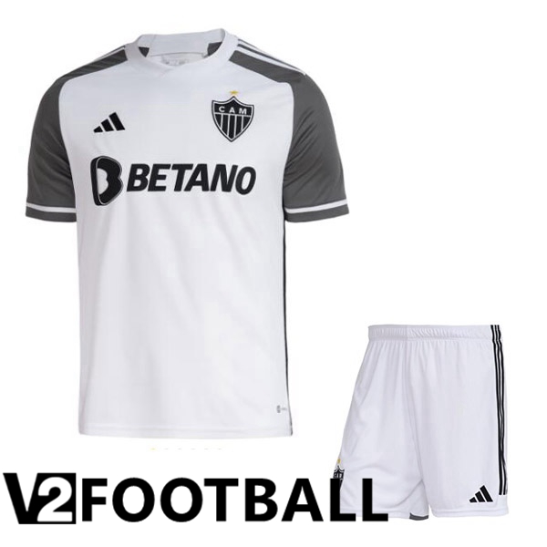 Atletico Mineiro Kids Soccer Shirt Away White Grey 2023/2024