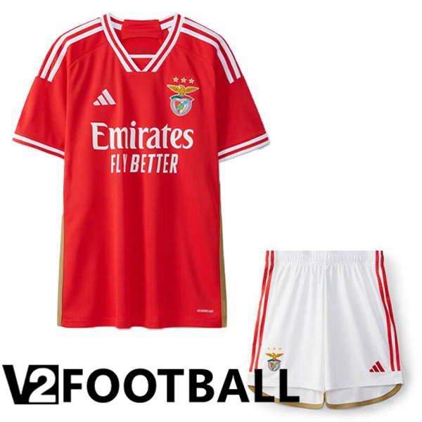 S.L Benfica Kids Soccer Shirt Home Red 2023/2024