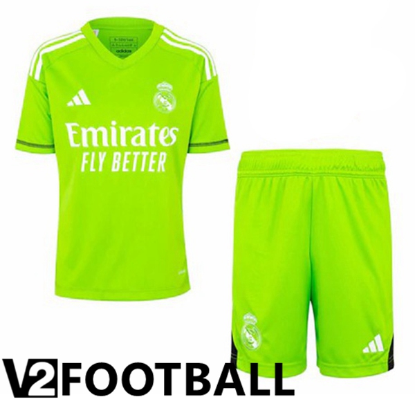 Real Madrid Kids Goalkeeper Soccer Shirt Green 2023/2024