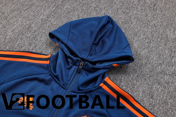 Manchester United Training Tracksuit Hoodie Blue 2023/2024