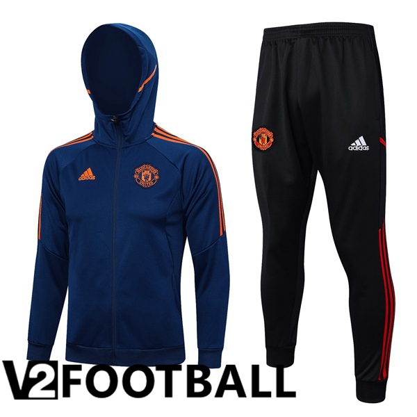 Manchester United Training Tracksuit Hoodie Blue 2023/2024