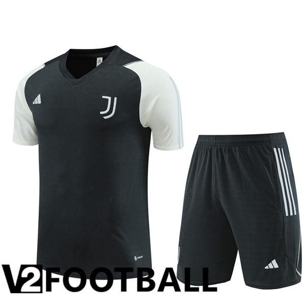 Juventus Training T Shirt + Shorts Grey 2023/2024