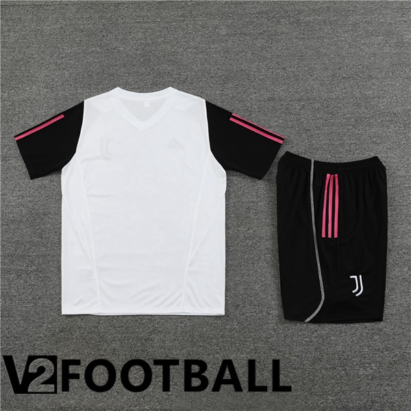 Juventus Training T Shirt + Shorts White 2023/2024