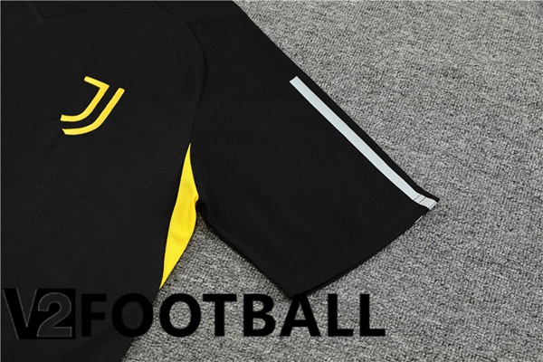 Juventus Training T Shirt + Shorts Black 2023/2024