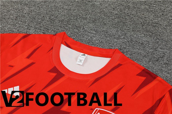 Arsenal Training T Shirt + Shorts Orange 2023/2024