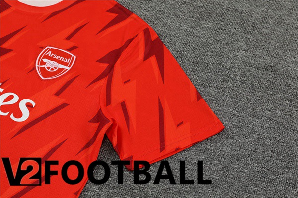 Arsenal Training T Shirt + Shorts Orange 2023/2024