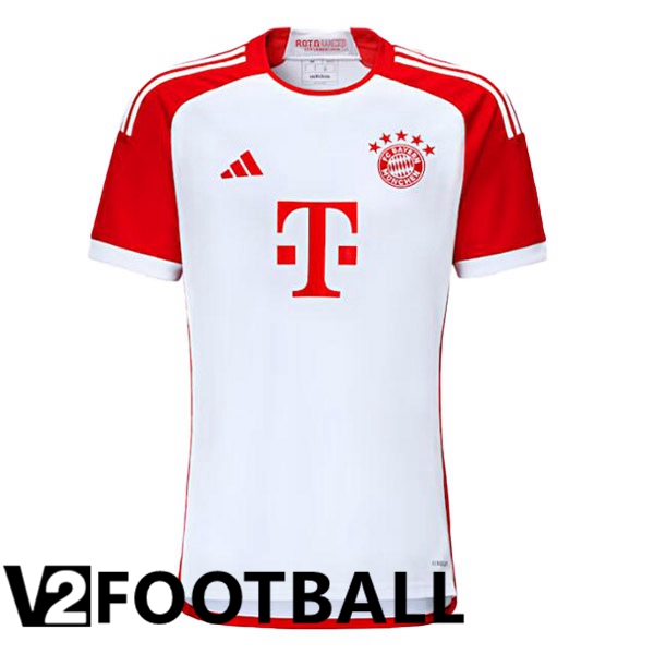 Bayern Munich Soccer Shirt Home White Red 2023/2024