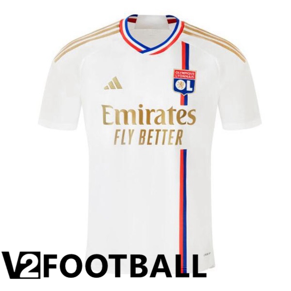 Lyon OL Soccer Shirt Home White 2023/2024