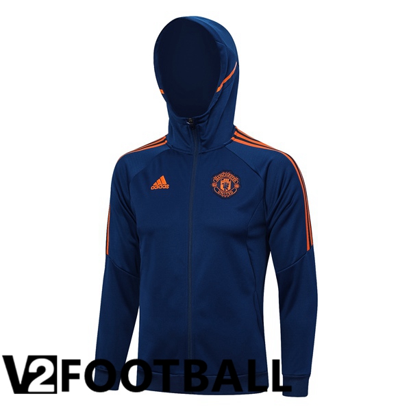 Manchester United Training Jacket HoodieBlue 2023/2024