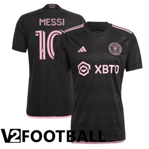 Inter Miami CF (MESSI 10) Soccer Shirt Away Black 2023/2024