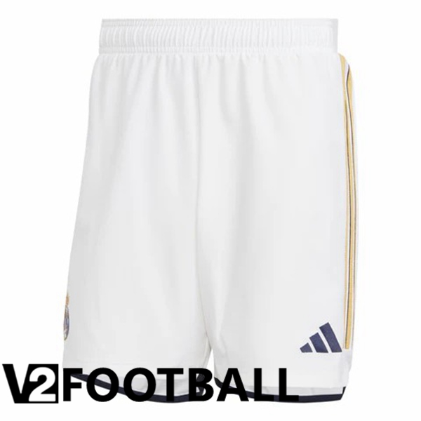 Real Madrid Soccer Shorts Home White 2023/2024