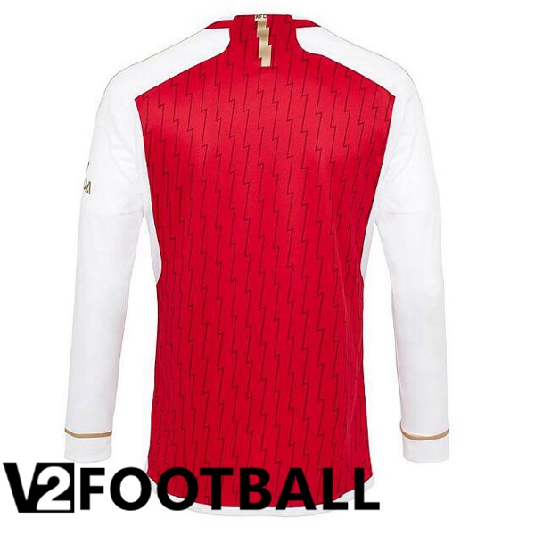 Arsenal Soccer Shirt Home Long Sleeve Red White 2023/2024