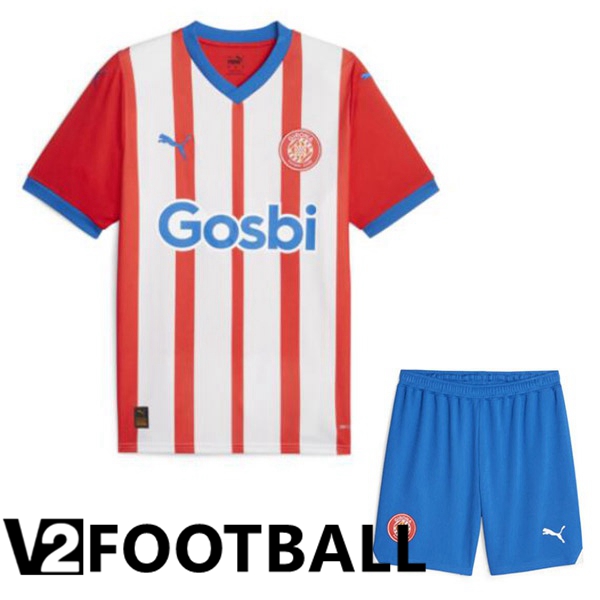 Girona Kids Soccer Shirt Home Red White 2023/2024