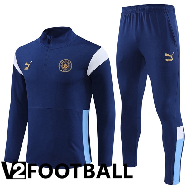 Manchester City Training Tracksuit Suit Royal Bluee 2023/2024