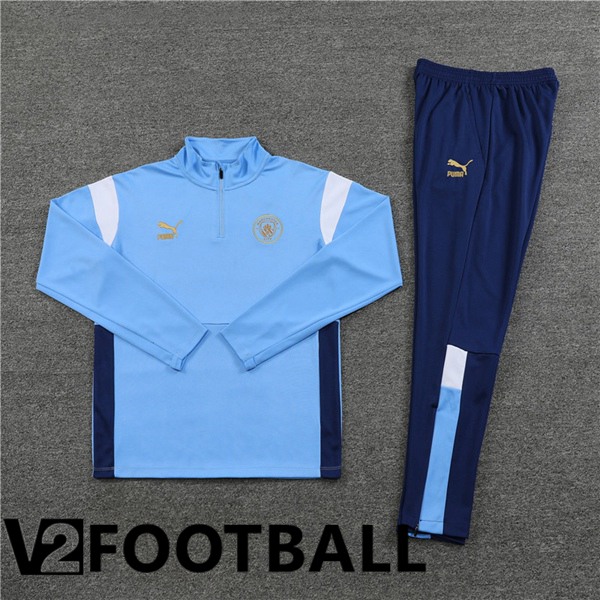 Manchester City Training Tracksuit Suit Blue 2023/2024