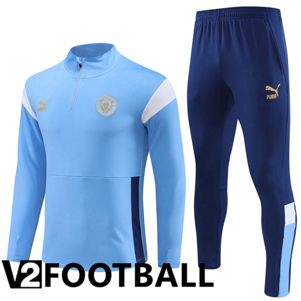 Manchester City Training Tracksuit Suit Blue 2023/2024