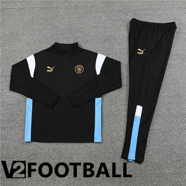 Manchester City Training Tracksuit Suit Black 2023/2024