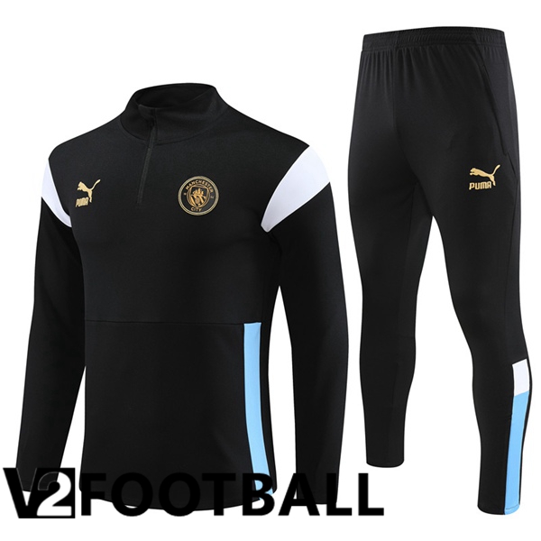 Manchester City Training Tracksuit Suit Black 2023/2024