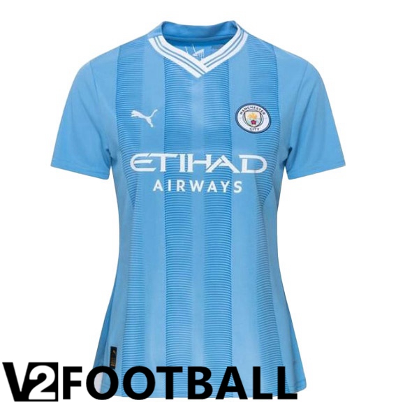 Manchester City Womens Soccer Shirt Home Blue 2023/2024