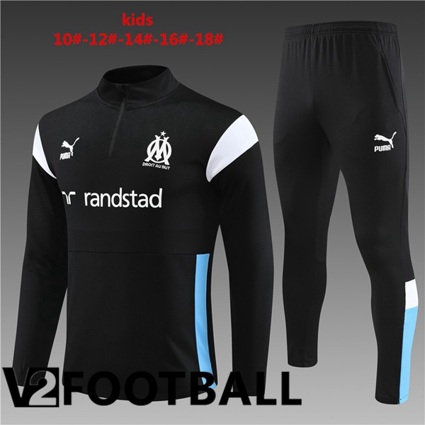 Marseille OM Kids Training Tracksuit Suit Black 2023/2024