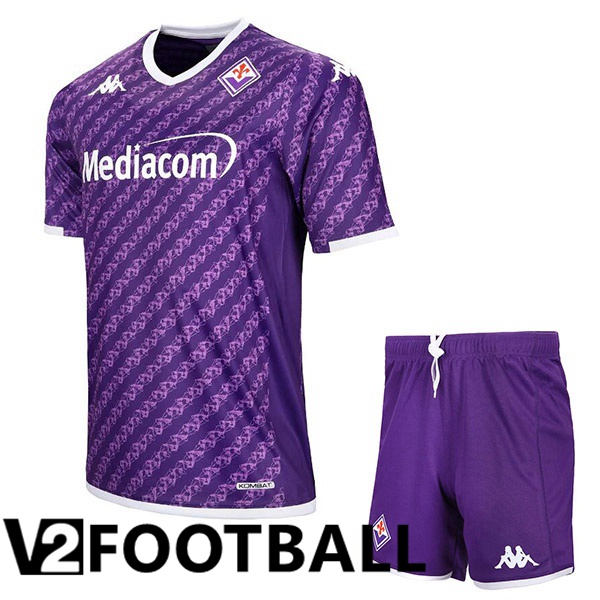 ACF Fiorentina Kids Soccer Shirt Home Purple 2023/2024