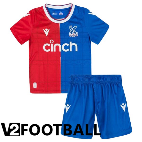 Crystal Palace Kids Soccer Shirt Home Red Blue 2023/2024
