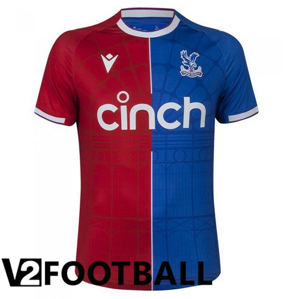 Crystal Palace Soccer Shirt Home Red Blue 2023/2024
