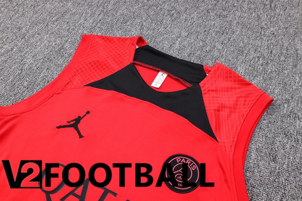 Paris PSG Soccer Vest + Shorts Red 2023/2024