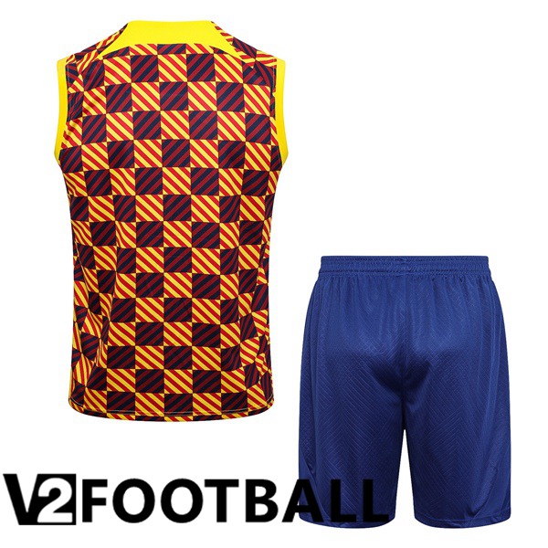 FC Barcelona Soccer Vest + Shorts Yellow 2023/2024