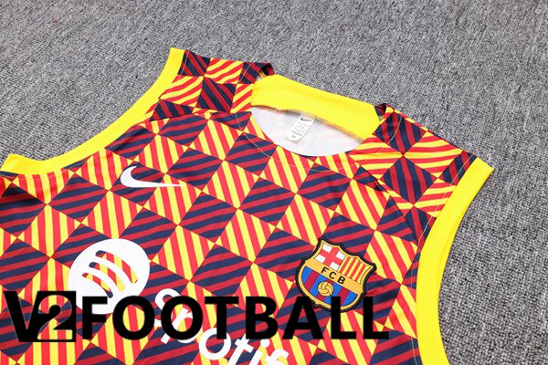 FC Barcelona Soccer Vest + Shorts Yellow 2023/2024