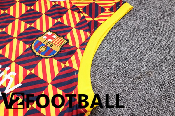 FC Barcelona Soccer Vest + Shorts Yellow 2023/2024