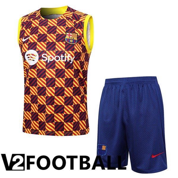 FC Barcelona Soccer Vest + Shorts Yellow 2023/2024