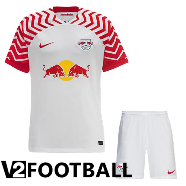 RB Leipzig Kids Soccer Shirt Home White 2023/2024