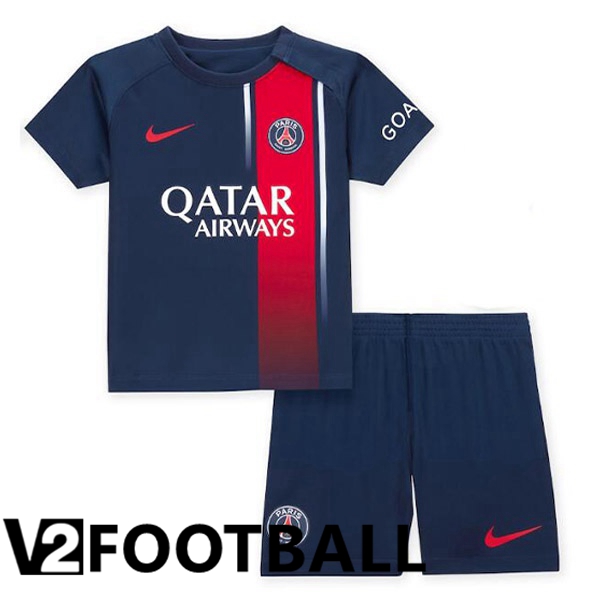 Paris PSG Kids Soccer Shirt Home Royal Bluee 2023/2024