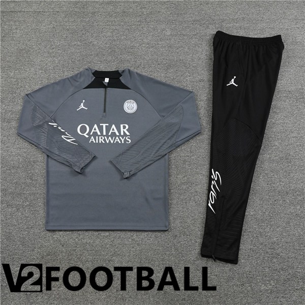 JORDAN Paris PSG Training Tracksuit Suit Grey 2023/2024