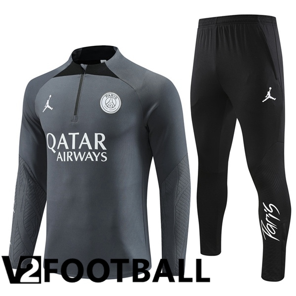 JORDAN Paris PSG Training Tracksuit Suit Grey 2023/2024