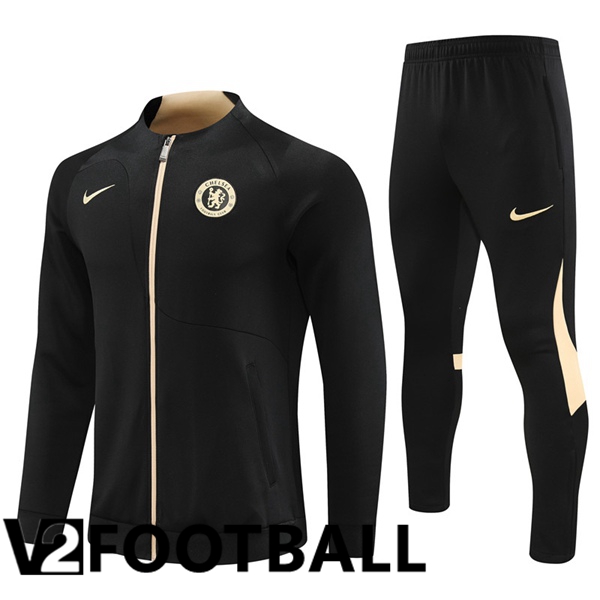 FC Chelsea Training Jacket Suit Black 2023/2024