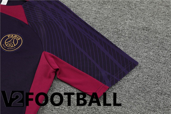 Paris PSG Training T Shirt + Shorts Purple 2023/2024