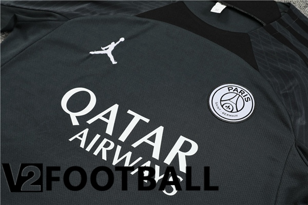 JORDAN Paris PSG Training T Shirt + Shorts Black 2023/2024