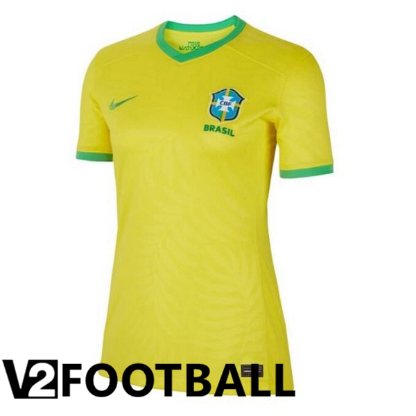 Brazil Womens Soccer Shirt Home Yellow 2023/2024