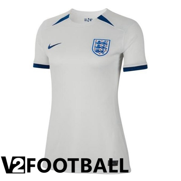 England Womens Soccer Shirt Home White 2023/2024