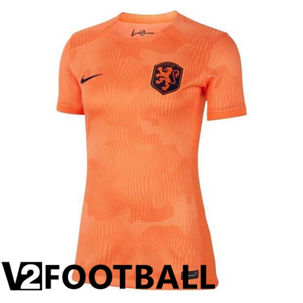 Netherlands Womens Soccer Shirt Home Brown 2023/2024
