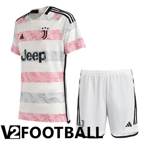 Juventus Kids Football Shirt Away White 2023/2024