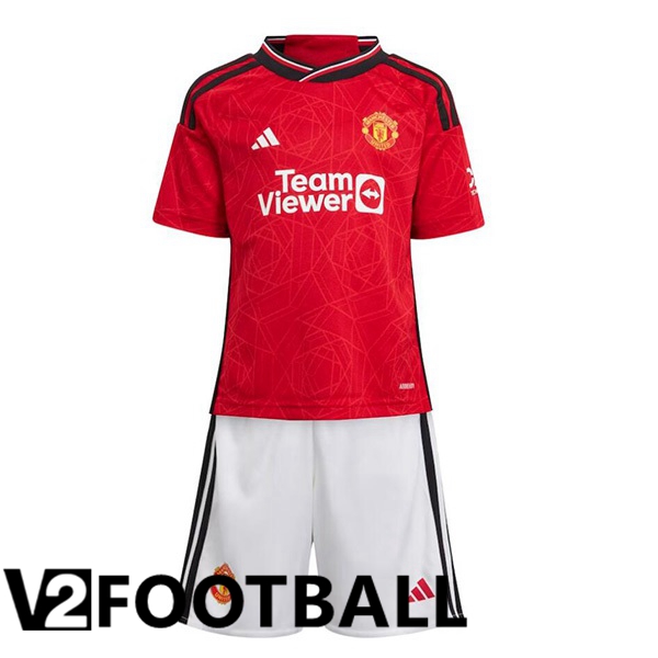Manchester United Kids Football Shirt Home Red 2023/2024