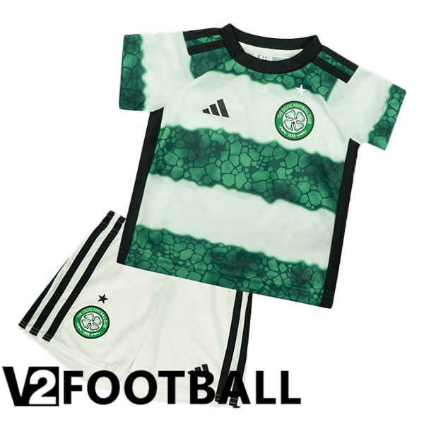 Celtic FC Kids Football Shirt Home Green White 2023/2024