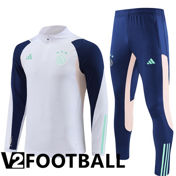 AFC Ajax Training Tracksuit Suit White 2023/2024